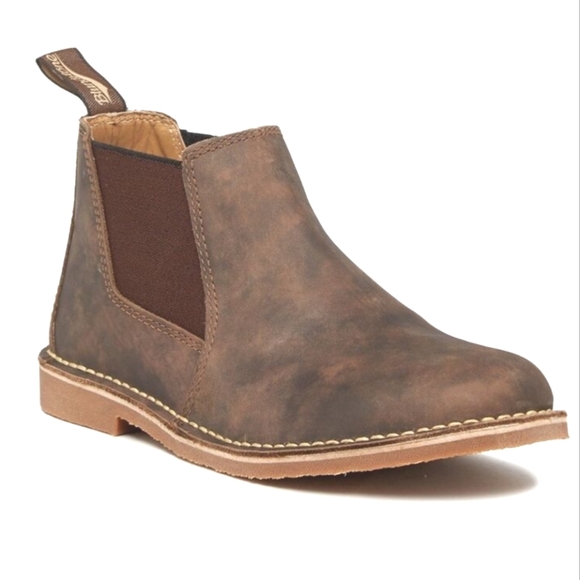Blundstone Distressed Brown Leather Chelsea Boots Pull On Stitched Sole 10.5 - Picture 1 of 16